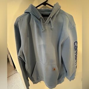 Men’s Carhartt Heavyweight loose fit hoodie in light blue - men’s large